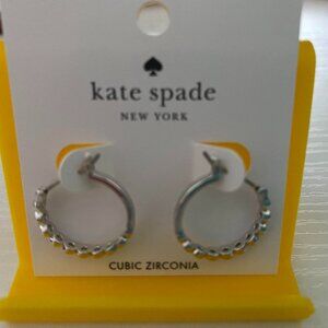 Kate Spade Cubic Zirconia small hoop earrings
